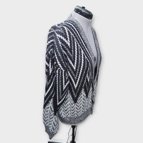 Barnaby Cardigan Sweater Men’s XXL Zigzag Design Preppy Grandpa Cosby Style VTG - Picture 3 of 6